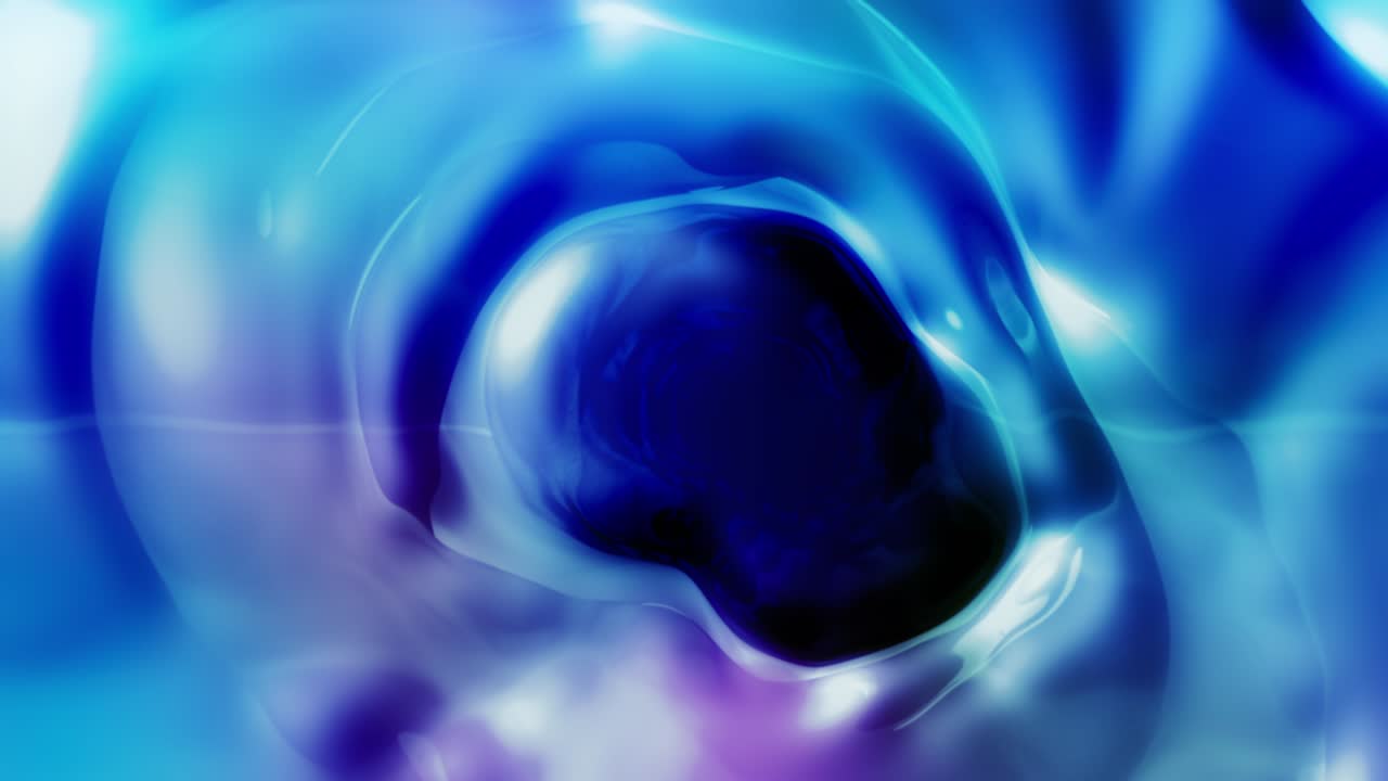 Multicolored abstract shapes animation with fluids loop
