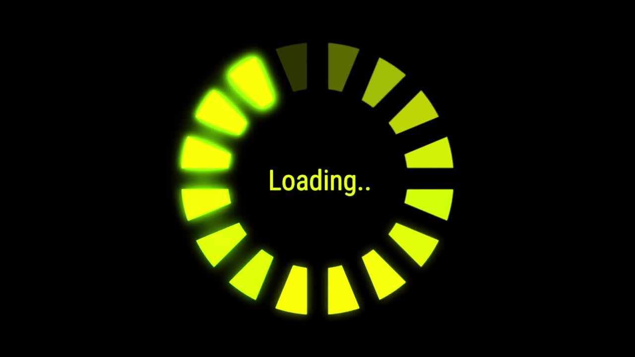 Animation colorful loading circle.