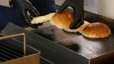 toasted to perfection: golden buns ready for the ultimate burger experience
