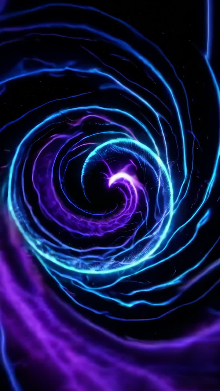 Abstract Glowing Spiral Vortex