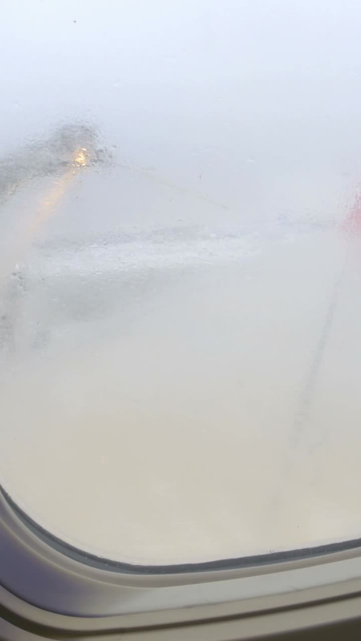 Foggy Airplane Window View