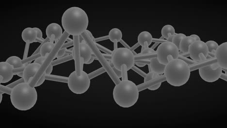 animation of molecules on black background