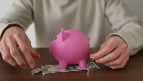 concept of saving money in a piggybank