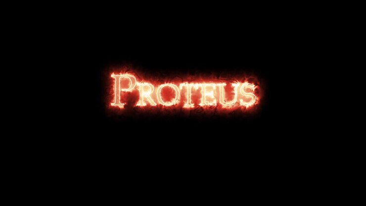 Proteus scritto con il fuoco. Loop.