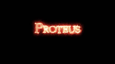 proteus escrito con fuego. bucle