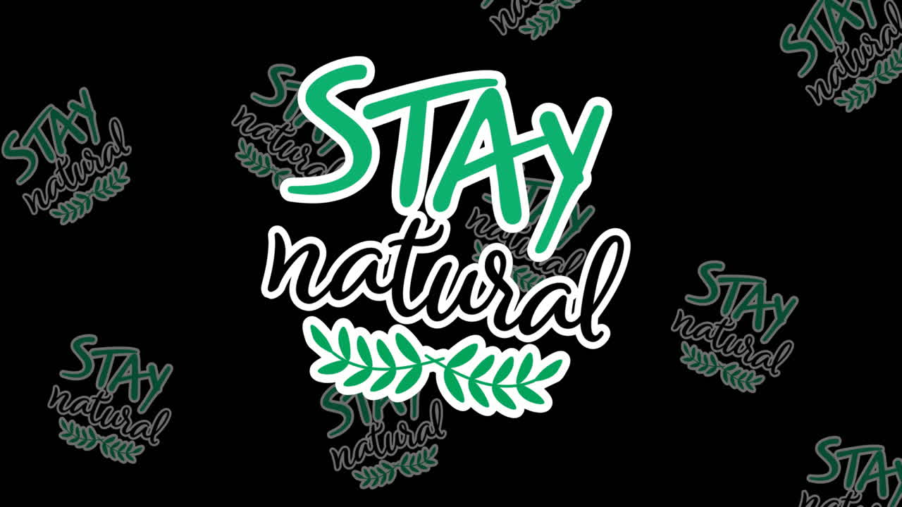 검은 바탕에 있는 자연스러운 글의 애니메이션