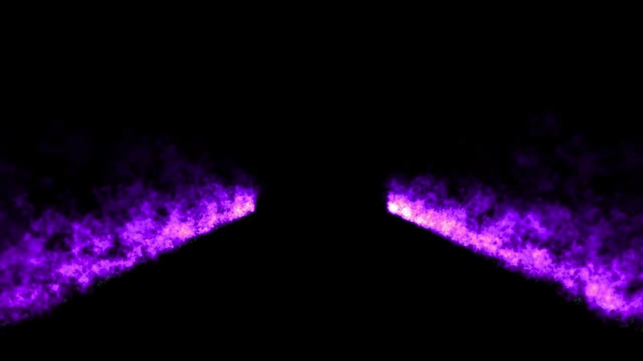 Grafica in movimento di particelle colorate a forma di linea retta di fiamma.