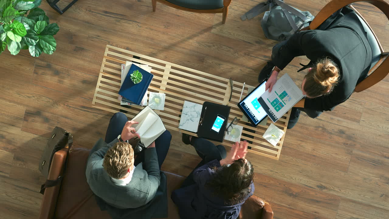 corporativas, de negocios y personas rápidas vista superior