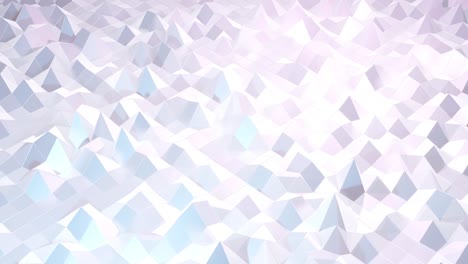 stylish white creative abstract low poly background in 4k. abstract waves move on glossy surface in loop. smooth soft seamless animation. simple minimalistic geometric bg.