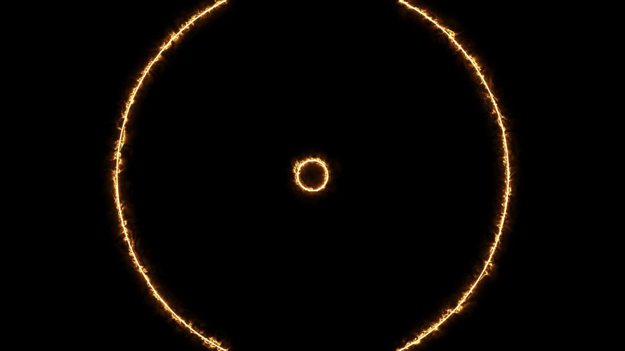 bucle de efecto de superposición de energía del círculo de la antorcha roja