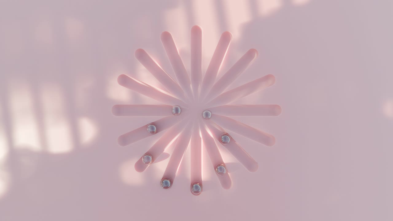 Abstract Geometric Render with Spheres and Rods