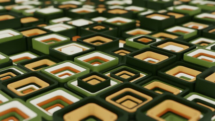 Abstract Geometric Pattern of Nested Squares