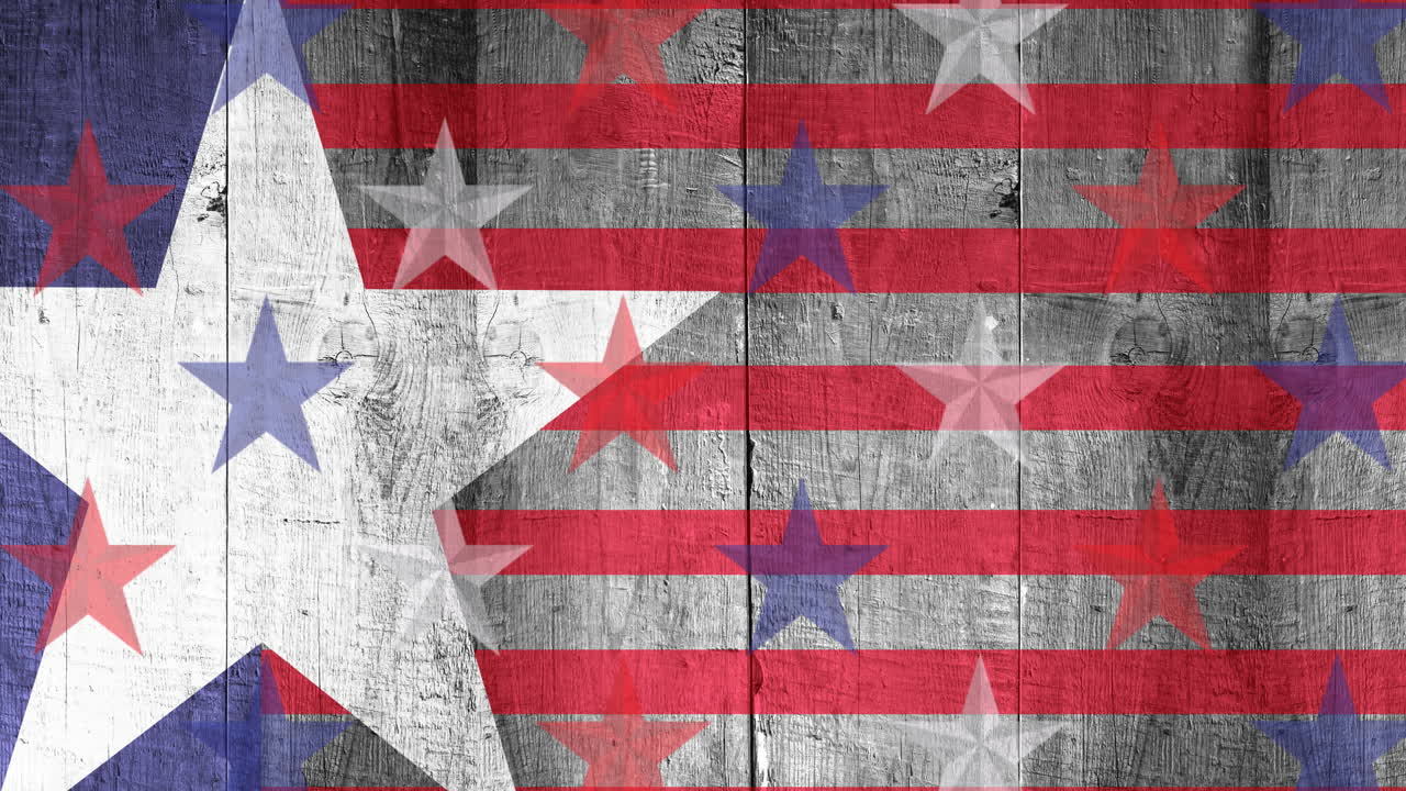 미국  ⁇ 발 패턴 위에 움직이는 별들의 애니메이션