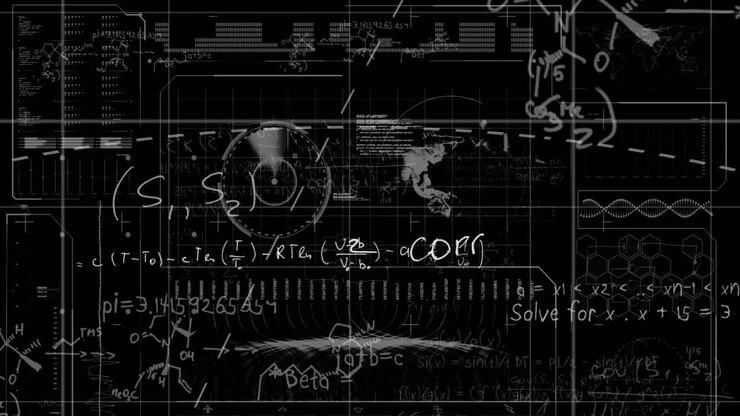 Animazione dell'elaborazione dati su sfondo nero