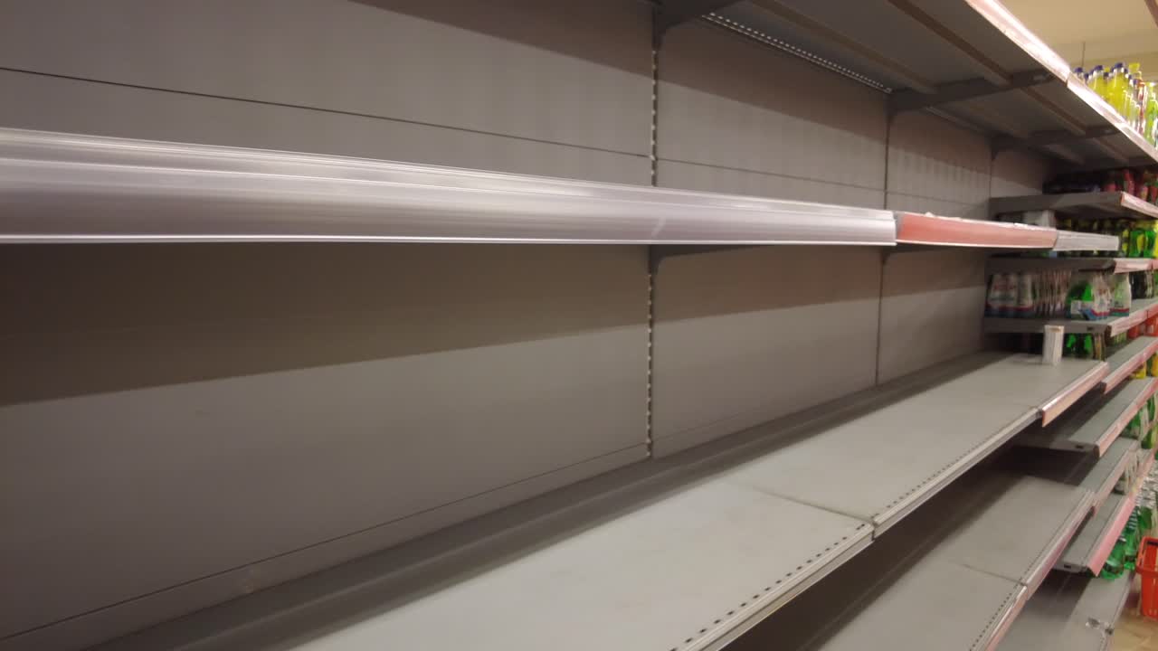 Empty Grocery Store Shelves