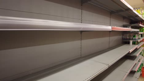 empty grocery store shelves