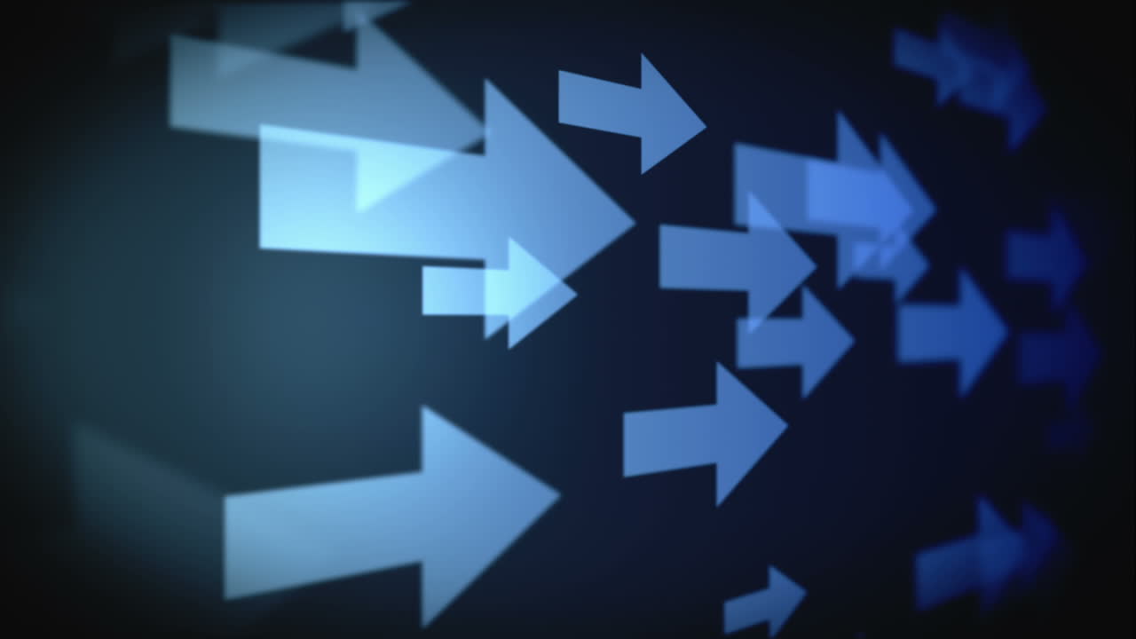 여러 개의 파란 화살표의 비디오