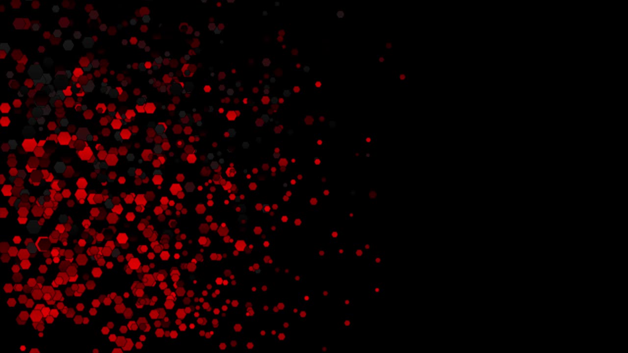 rojo oscuro tech hexágonos geométricos fondo de movimiento abstracto