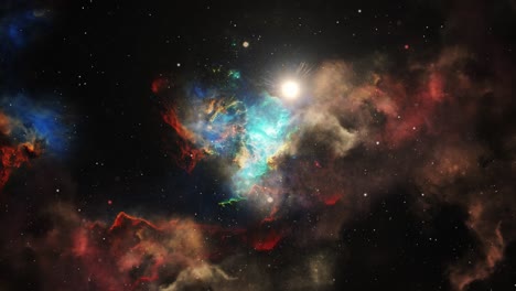 the atmosphere of the universe and the floating nebula