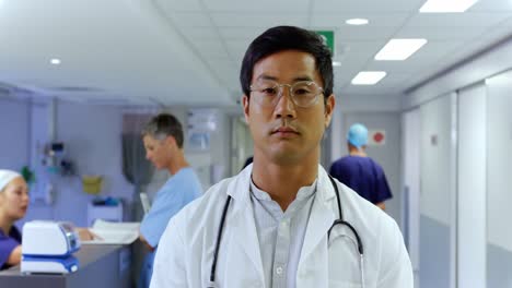 male doctor standing in the hospital 4k