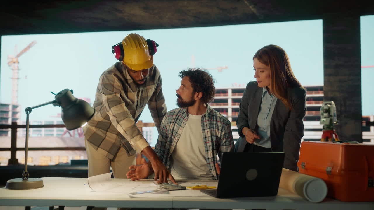 Engineers and Architects Collaborating on a Construction Project