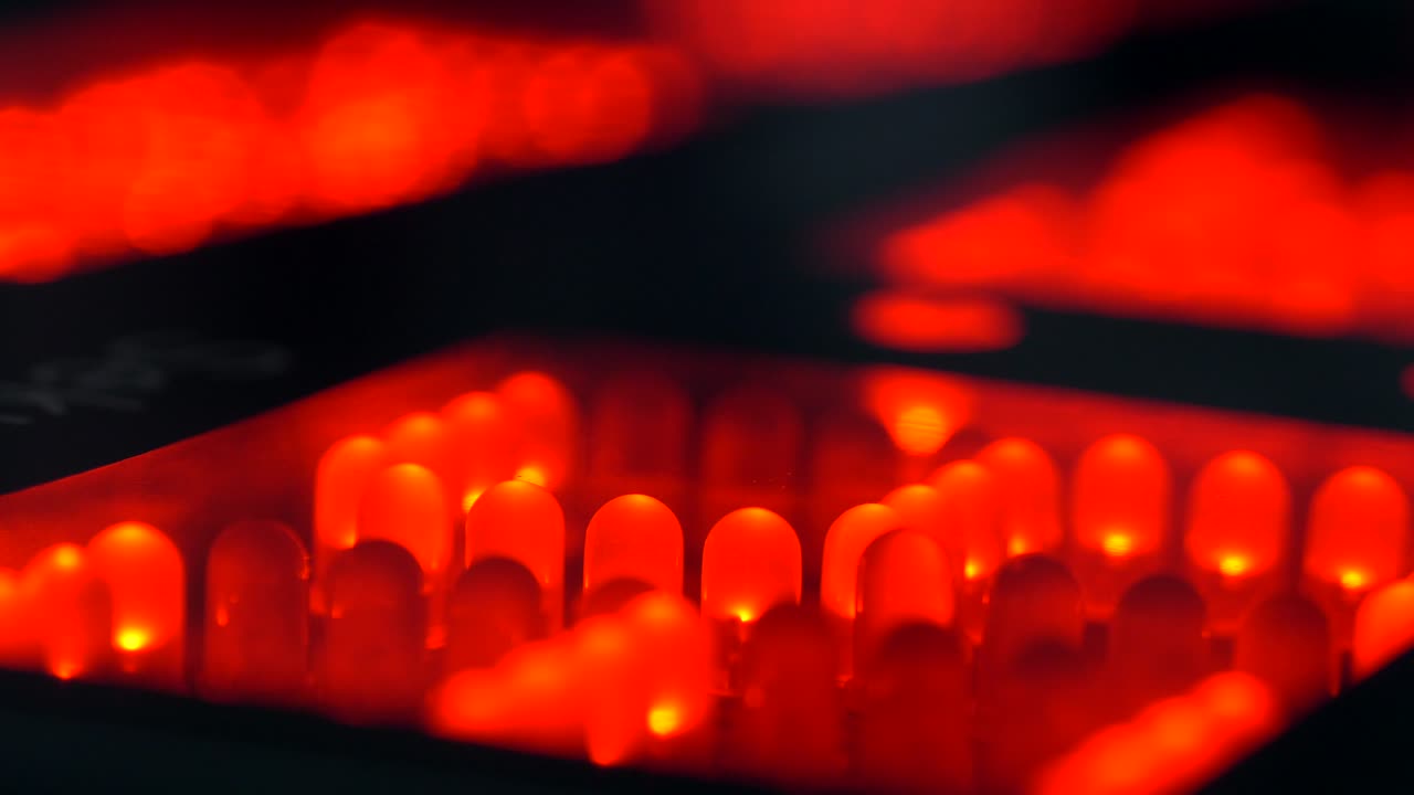 Red LED numbers blinking as they count