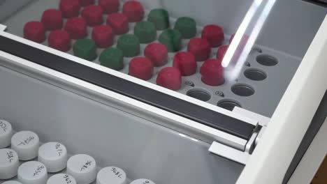 laboratory equipment with sample containers