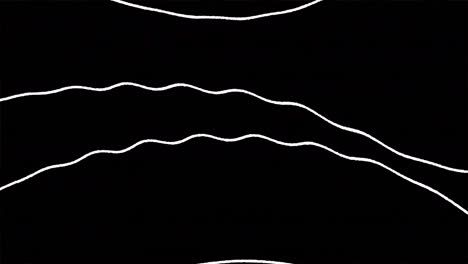 líneas blancas en movimiento sobre un fondo negro, animación dibujada a mano. bucle sin costuras.