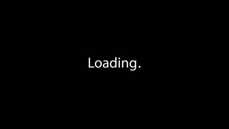 loading text animation on black background. 4k video loopable preloader