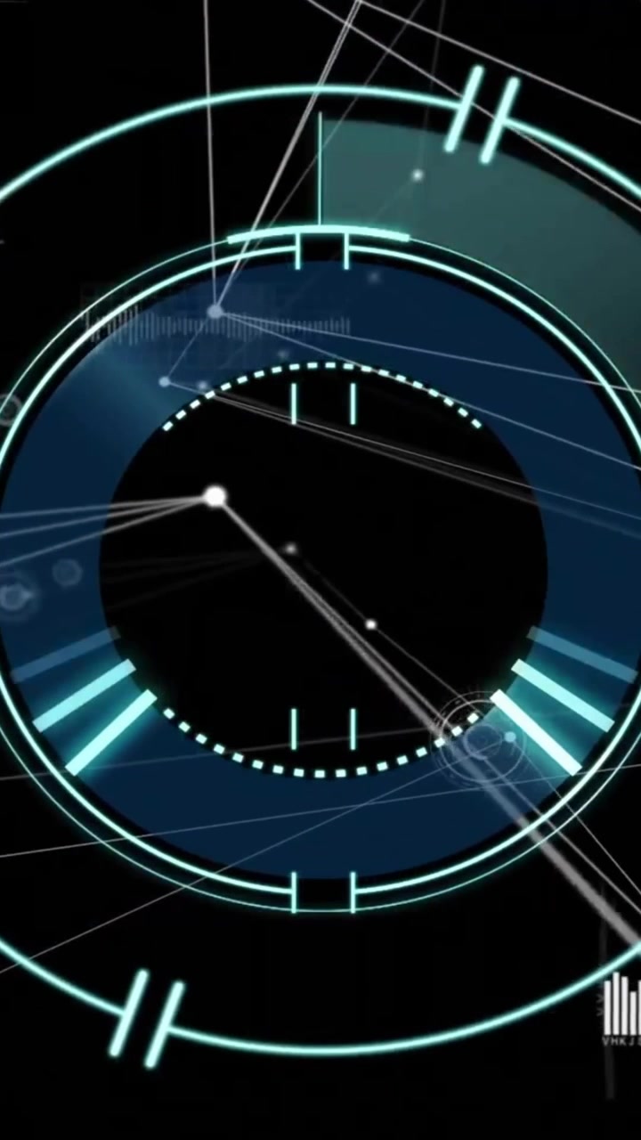 Animation of network of connections with data processing and scope scanning