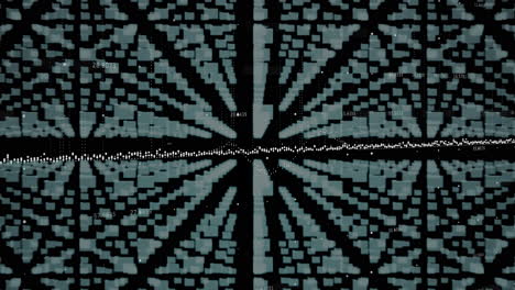 keyhole shape over circuit board pattern with digital data processing animation