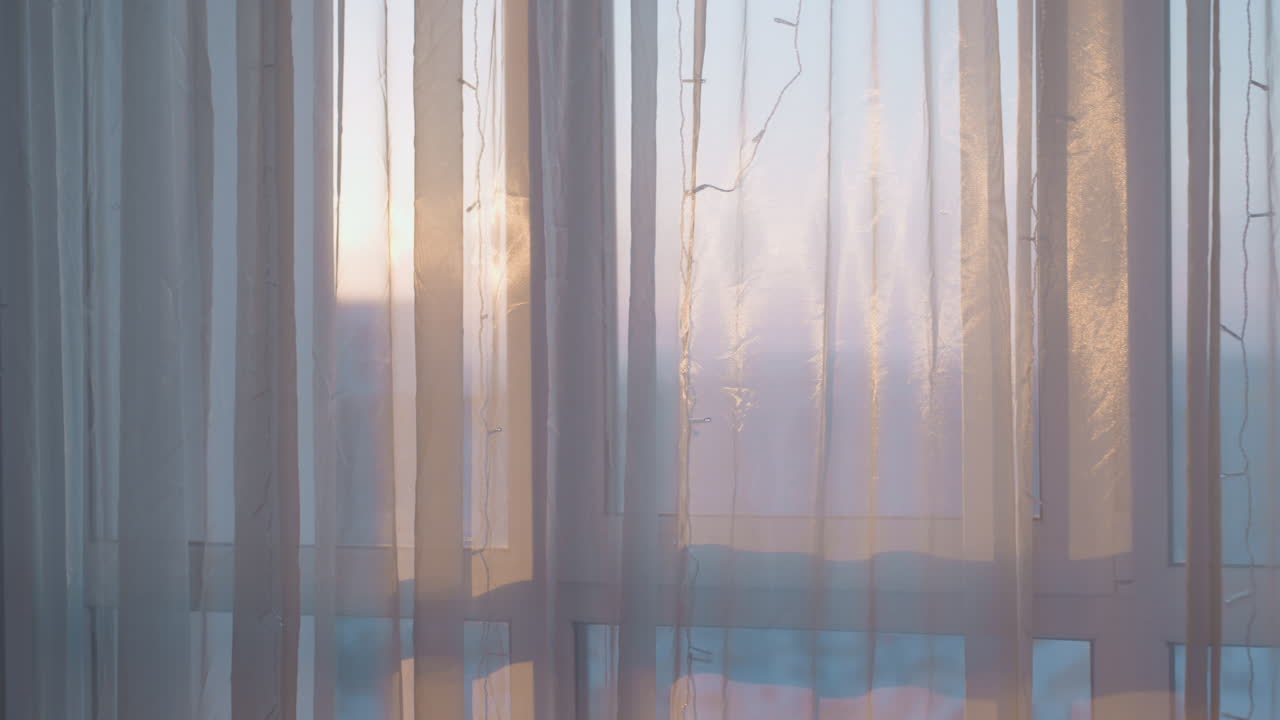 Sunrise Illuminates Balcony With Peaceful Sea Tones, Distant Horizon Visible As Dawn Softly Brightens Scene, Serene Morning Ritual Featuring Slow Cinematic Shots Of Sunrise Over Tranquil Waters