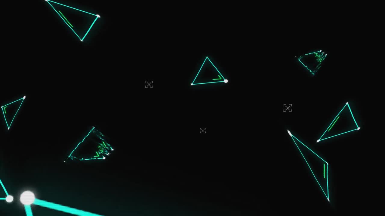 luces brillantes en forma de triángulo