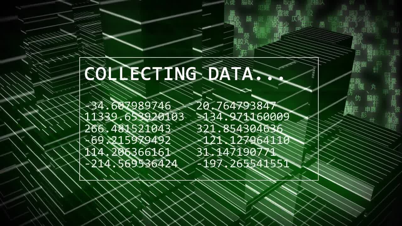 animación del procesamiento de datos a través de servidores