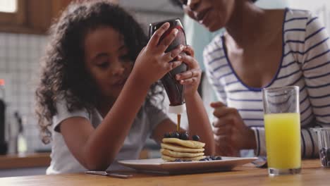 family spending time at home together