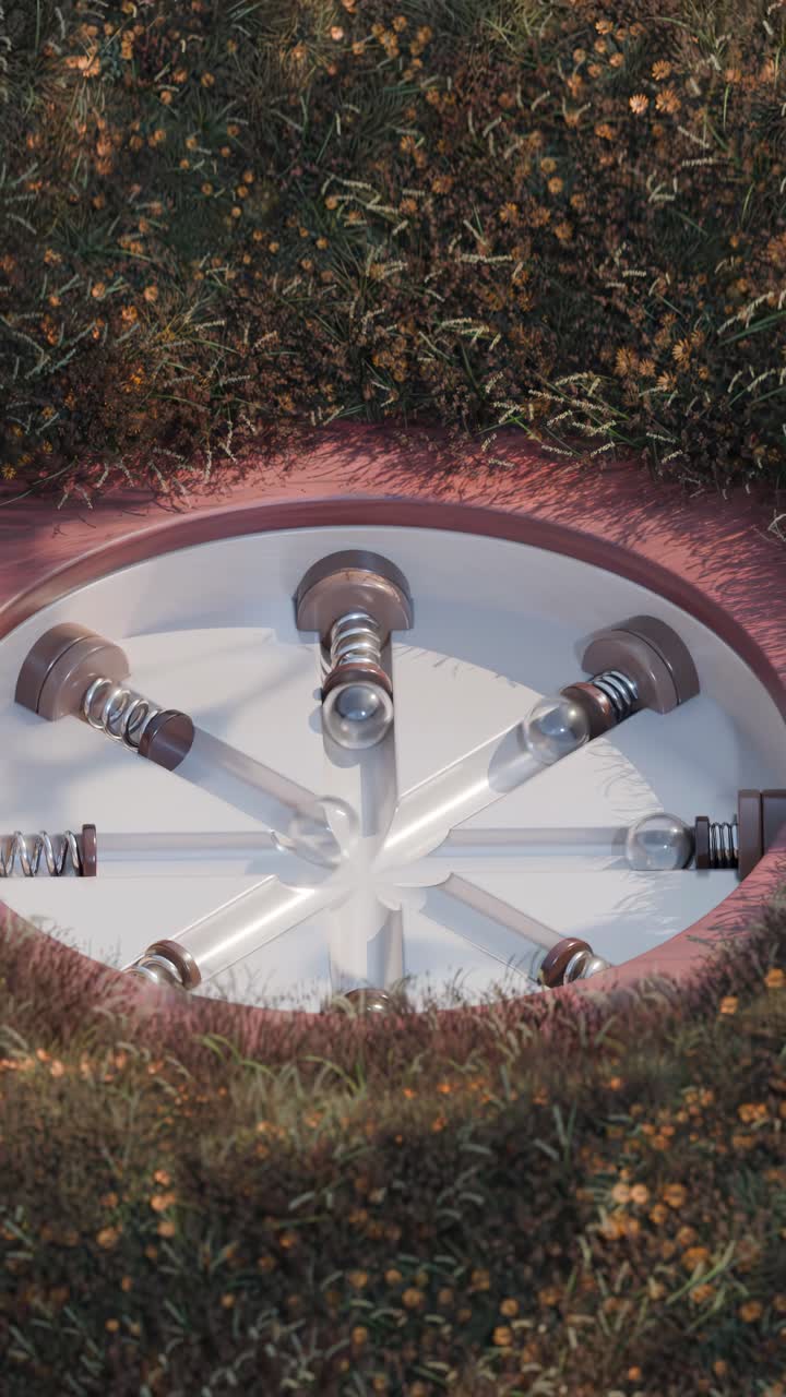 Mechanical Structure Surrounded by Nature