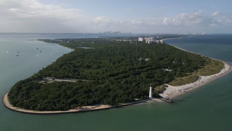 aerial-of-Bill-Baggs-State-Park-miami-dade-county-key-Biscayne-florida-usa