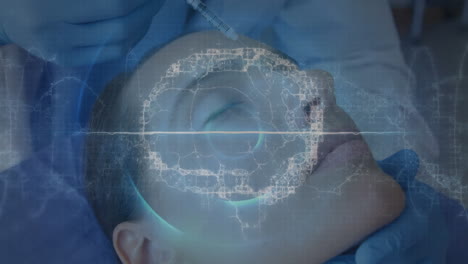 animación del globo digital sobre diversos escolares