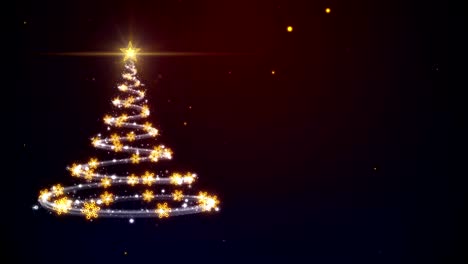 4k christmas trees background with text - loop- christmas card