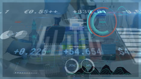 animación del procesamiento de datos científicos y estadísticas