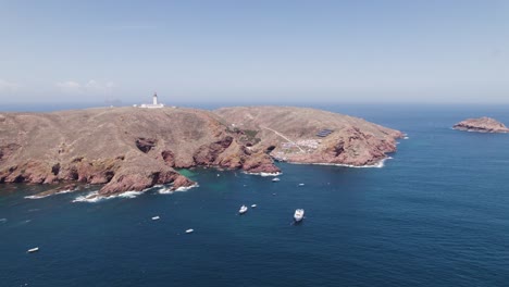 wide panorama of berlengas islands archipelago