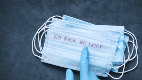 no mask, no entry sign on face masks