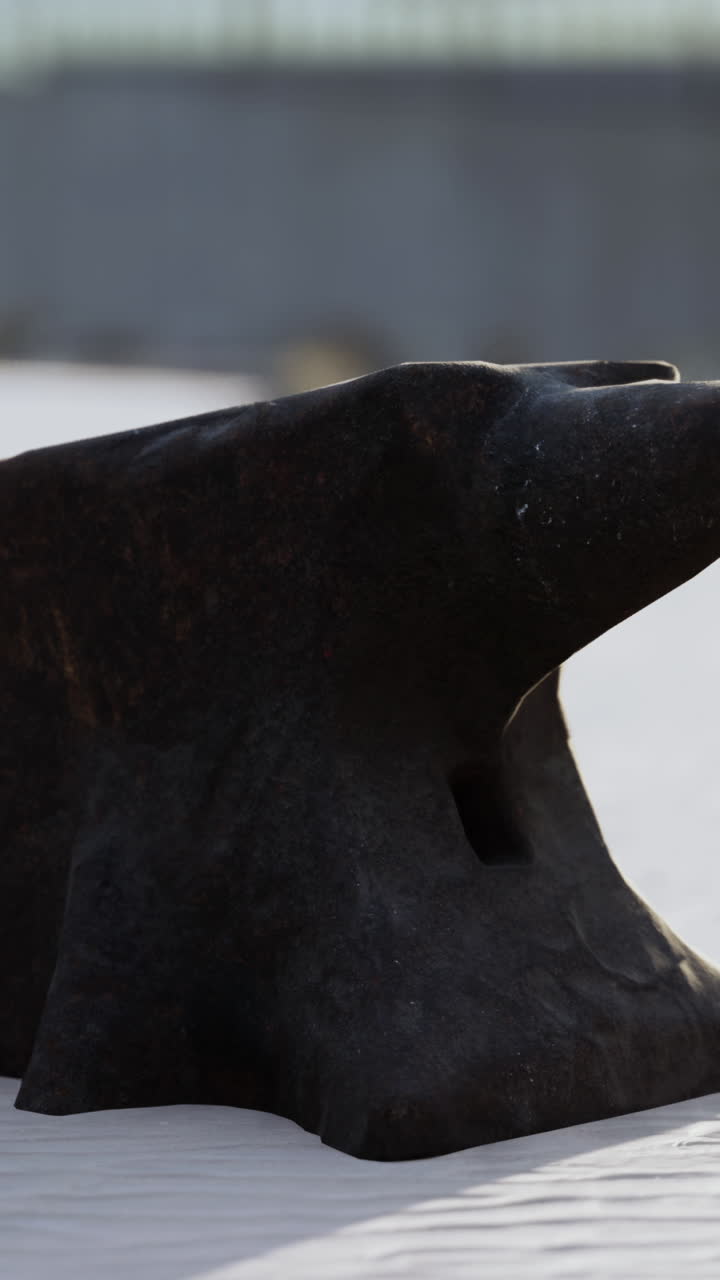 Closeup of an Old Rusty Anvil