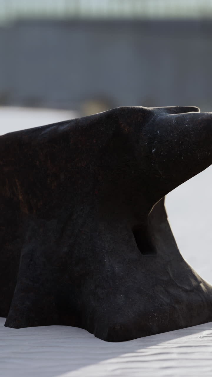 Closeup of an Old Rusty Anvil