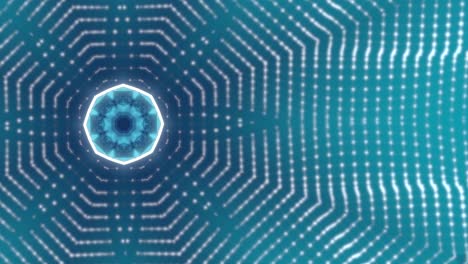 concepto espirográfico. animación abstracta en bucle de patrón de luz de neón que parece una flor.