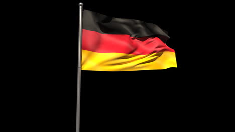 Germany-national-flag-waving-on-flagpole