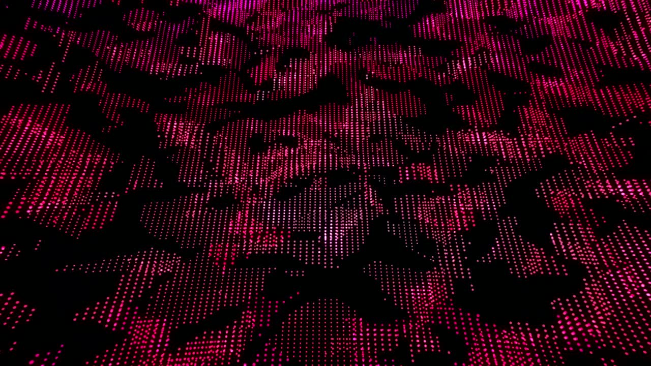Sfondo animato in loop con punti digitali, stile tecnologico moderno, rosa