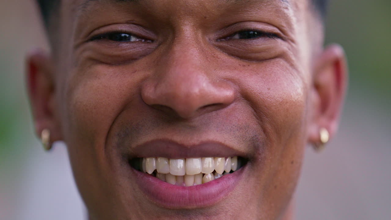 Close-up portrait of a smiling man