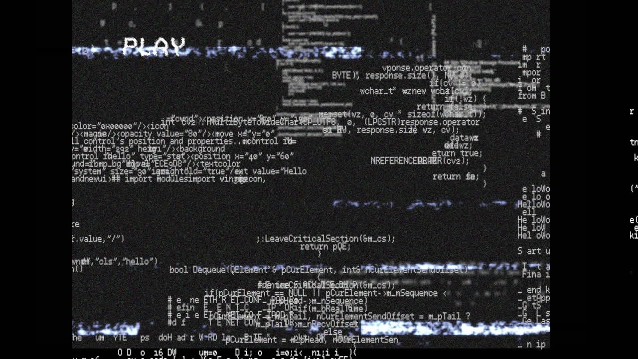 glitch vhs efecto sobre el procesamiento de datos de la computadora en fondo negro