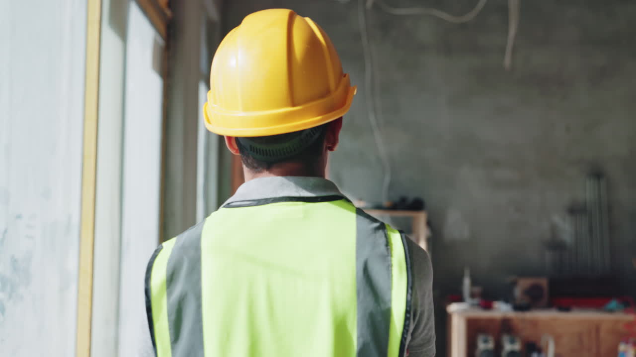 trabajador de la construcción en un sitio
